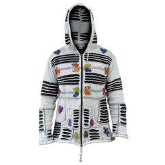 Women's Stonewashed Gothic Hippie Hooded Jacket