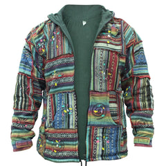 Men's Cotton Outstiched Hippie Hoodie Jacket