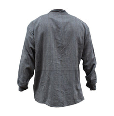 mens-pinstripe-collarless-classic-summer-shirt