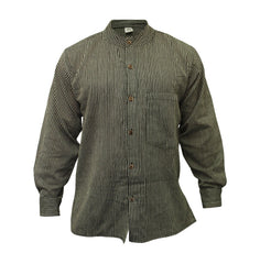 mens-pinstripe-collarless-classic-summer-shirt