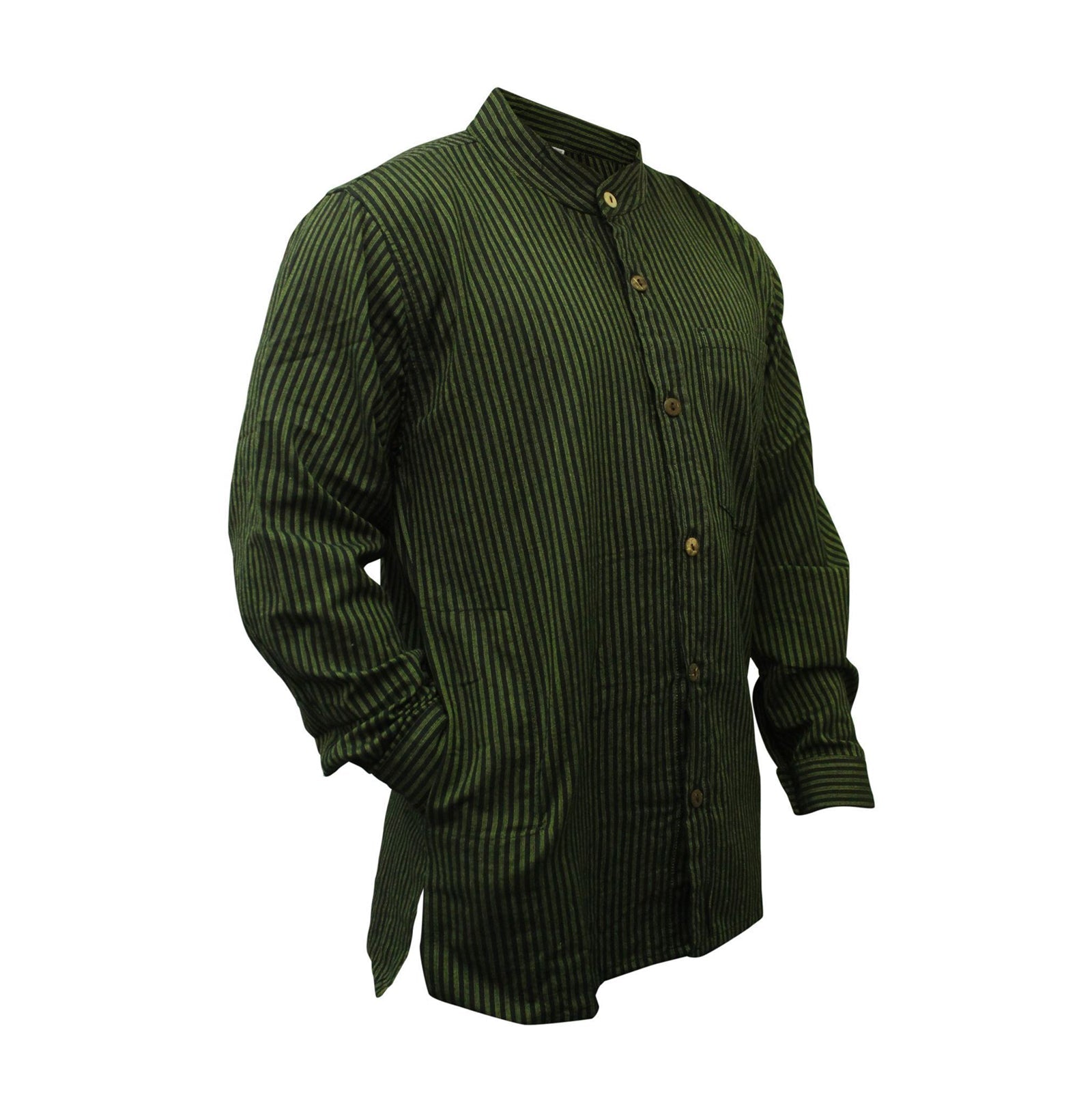 mens-pinstripe-collarless-classic-summer-shirt