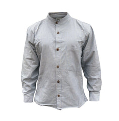 mens-pinstripe-collarless-classic-summer-shirt