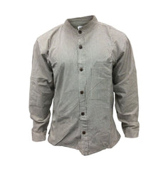 mens-pinstripe-collarless-classic-summer-shirt