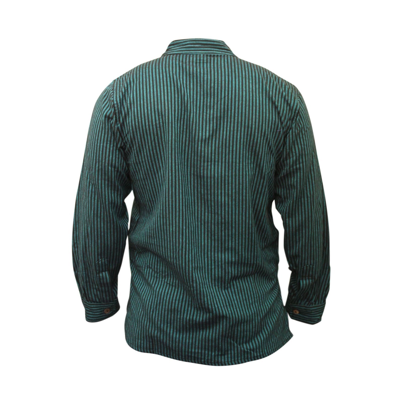 mens-pinstripe-collarless-classic-summer-shirt