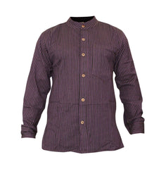 mens-pinstripe-collarless-classic-summer-shirt