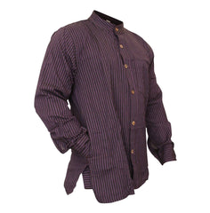 mens-pinstripe-collarless-classic-summer-shirt