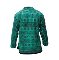 Men's Om Print Hippie Grandpa Shirt