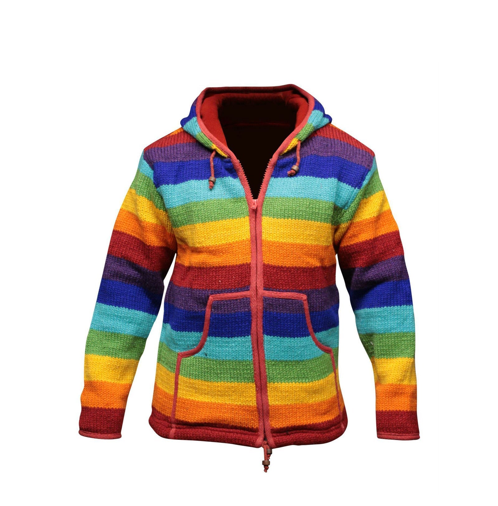 rainbow-stripe-zip-up-sweater-hoodies-for-men