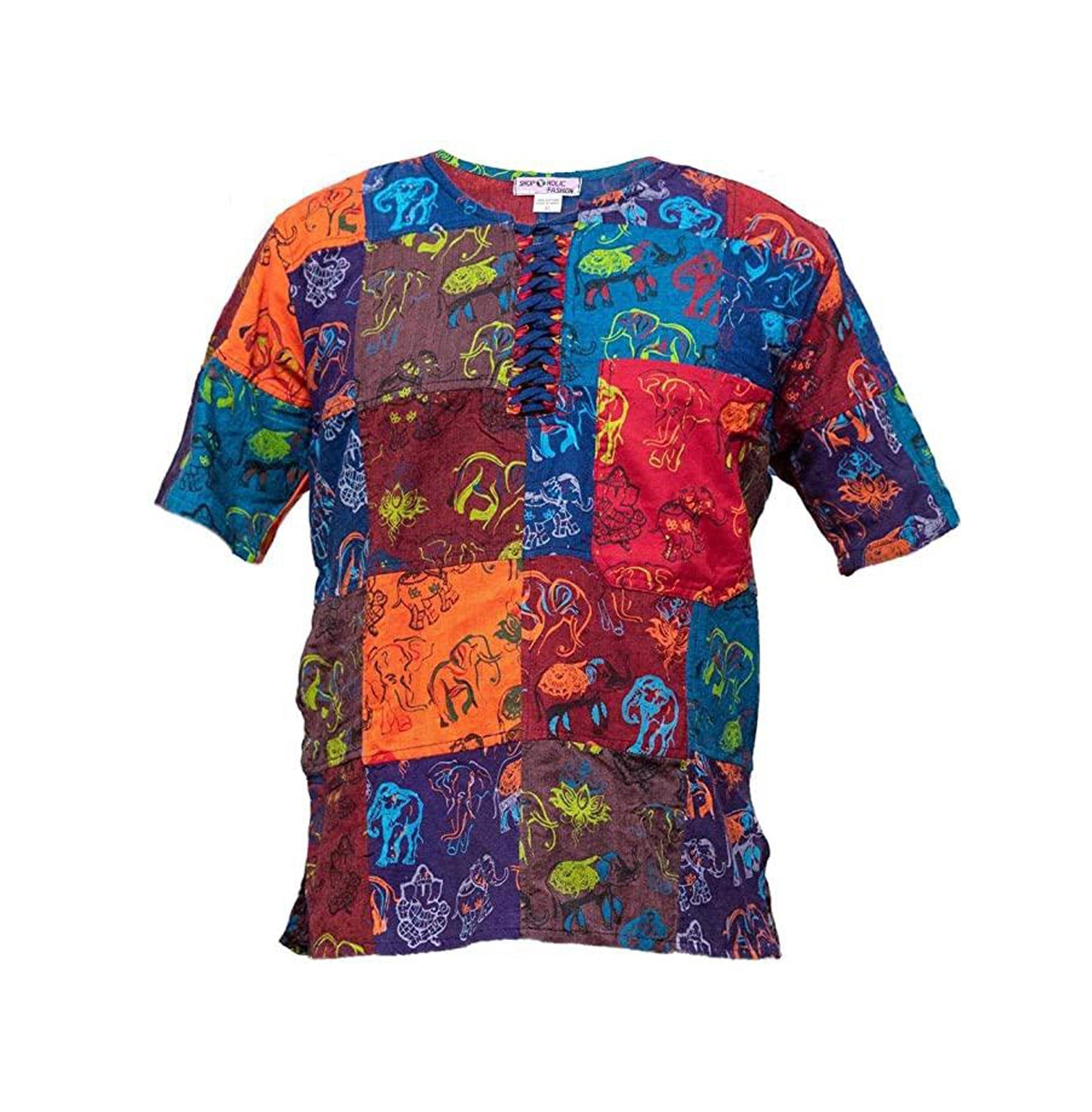 short-sleeve-elephant-kurtha-shirt-for-men