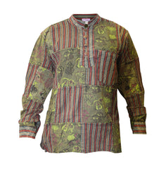 stonewashed-printed-patchwork-long-sleeve-shirts-for-men