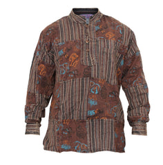 stonewashed-printed-patchwork-long-sleeve-shirts-for-men
