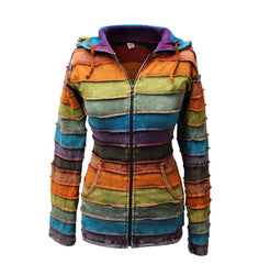 stonewashed-rainbow-rib-hoodie-jacket-for-women