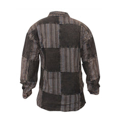 stonewashed-stripe-plain-patch-shirt-for-men