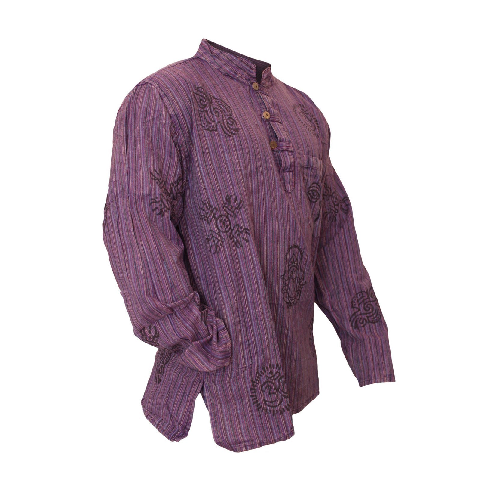 stripe-traditional-collarless-grandad-shirts-for-men