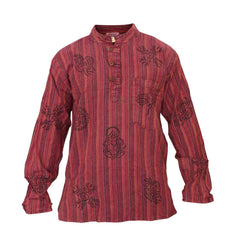 stripe-traditional-collarless-grandad-shirts-for-men