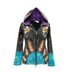 sun-flames-floral-print-hoodie-jacket-for-women
