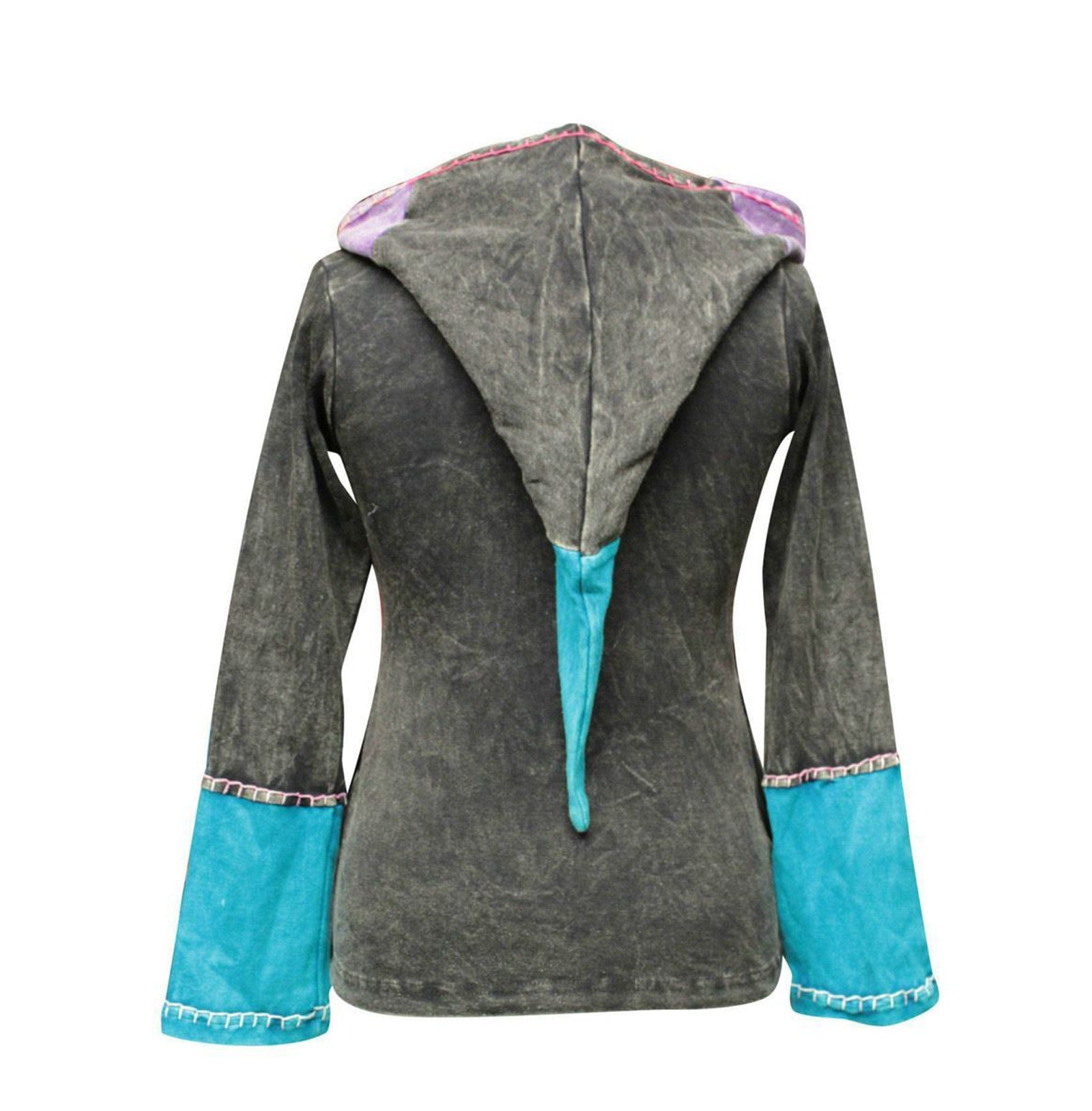 sun-flames-floral-print-hoodie-jacket-for-women