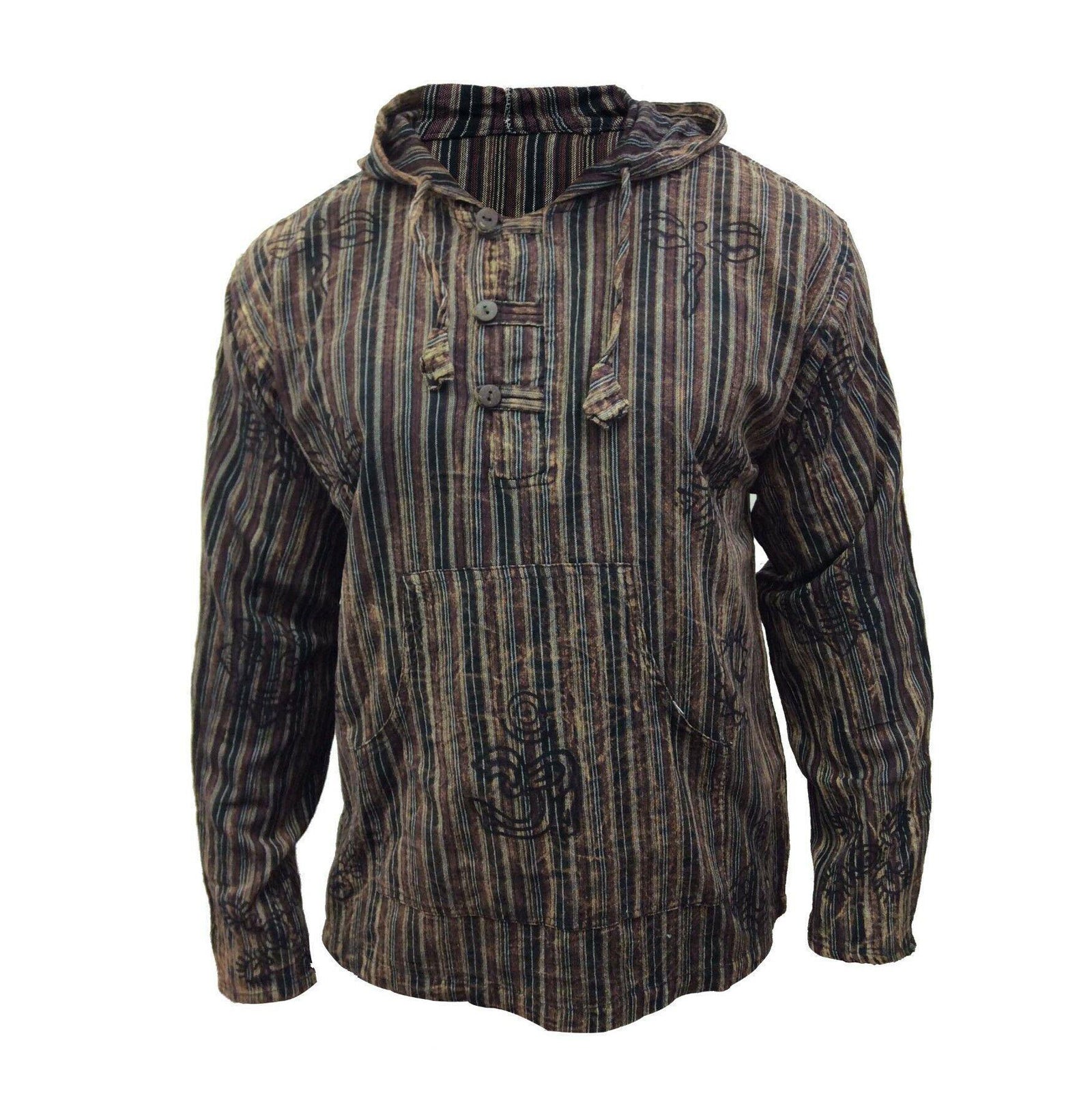 symbol-printed-striped-hoodie-shirts-for-men