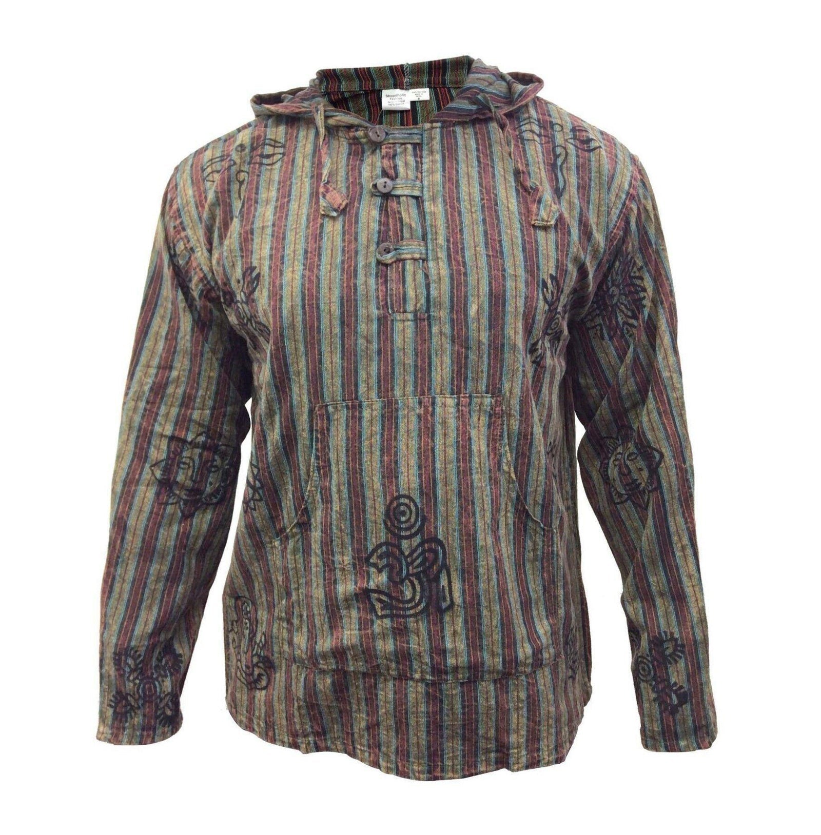 symbol-printed-striped-hoodie-shirts-for-men