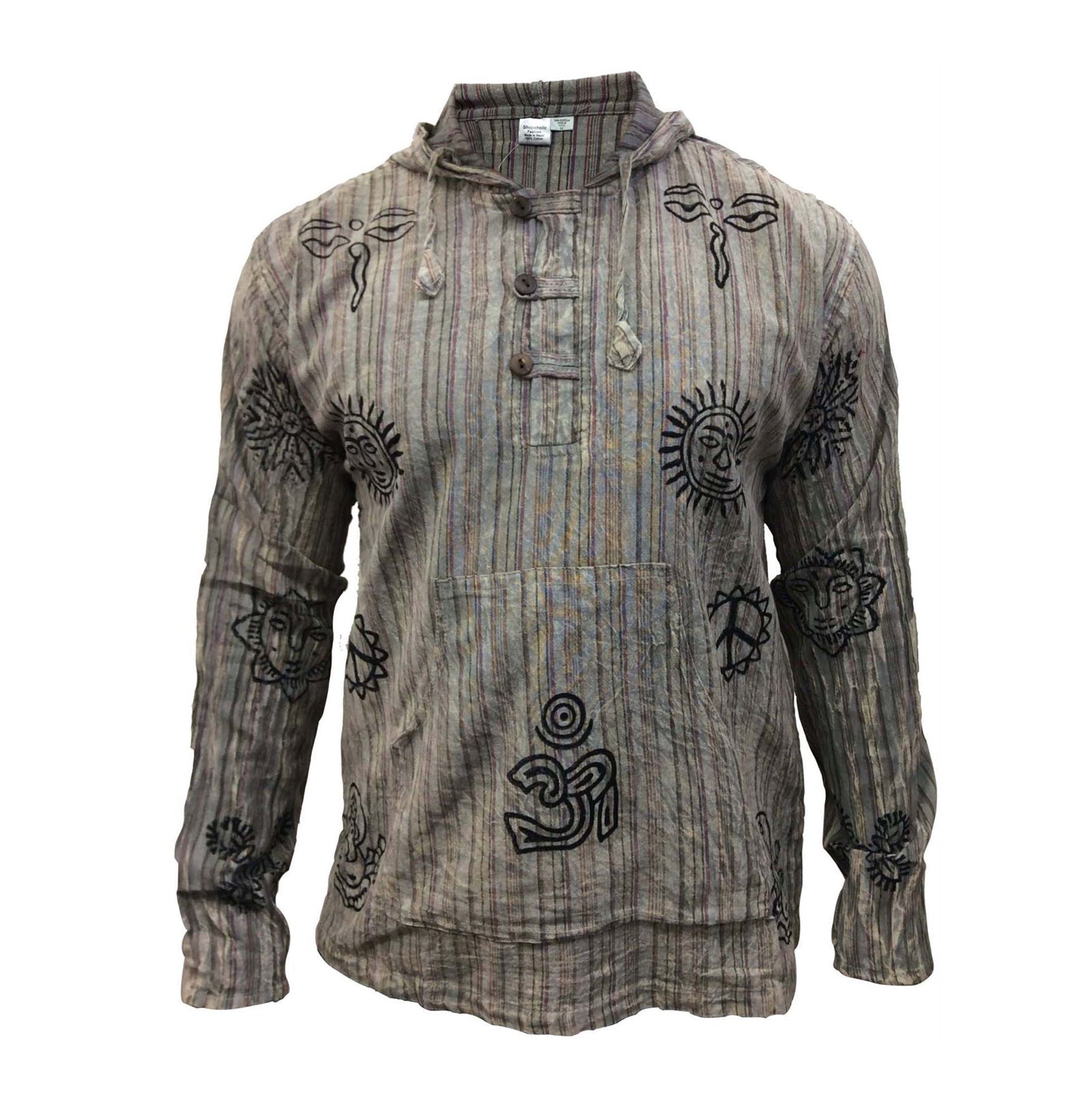 symbol-printed-striped-hoodie-shirts-for-men