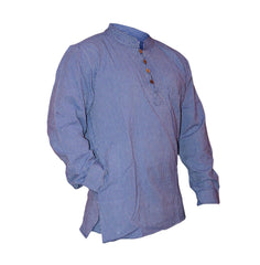 Men's Summer Thin Pinstripe Grandad Shirt