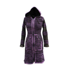 Women's Stonewashed Razor Cut Knee Length Jacket