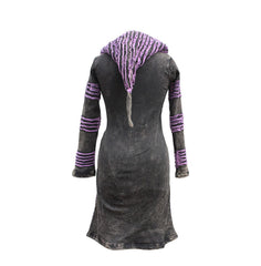 Women's Stonewashed Razor Cut Knee Length Jacket