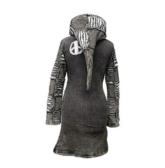 Women's Black Om Gothic Coat